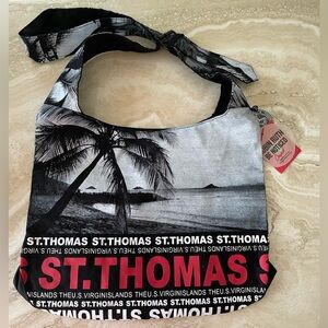 NWT Robin Ruth St. Thomas Black, White, Red Tote